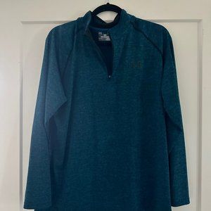 Under Armour Blue/Black Quarter Zip Long-sleeve Men’s Size L